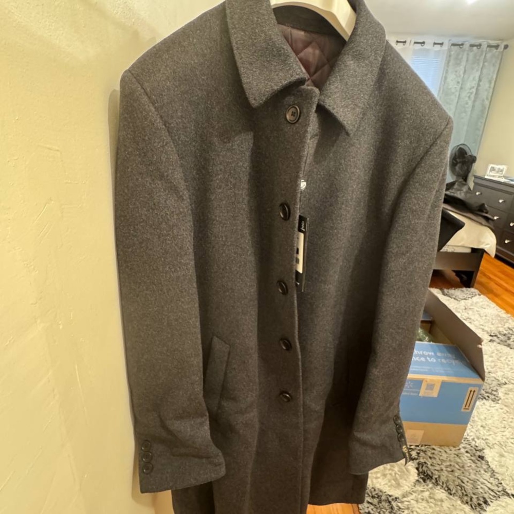 Men's Gray Wool Coat